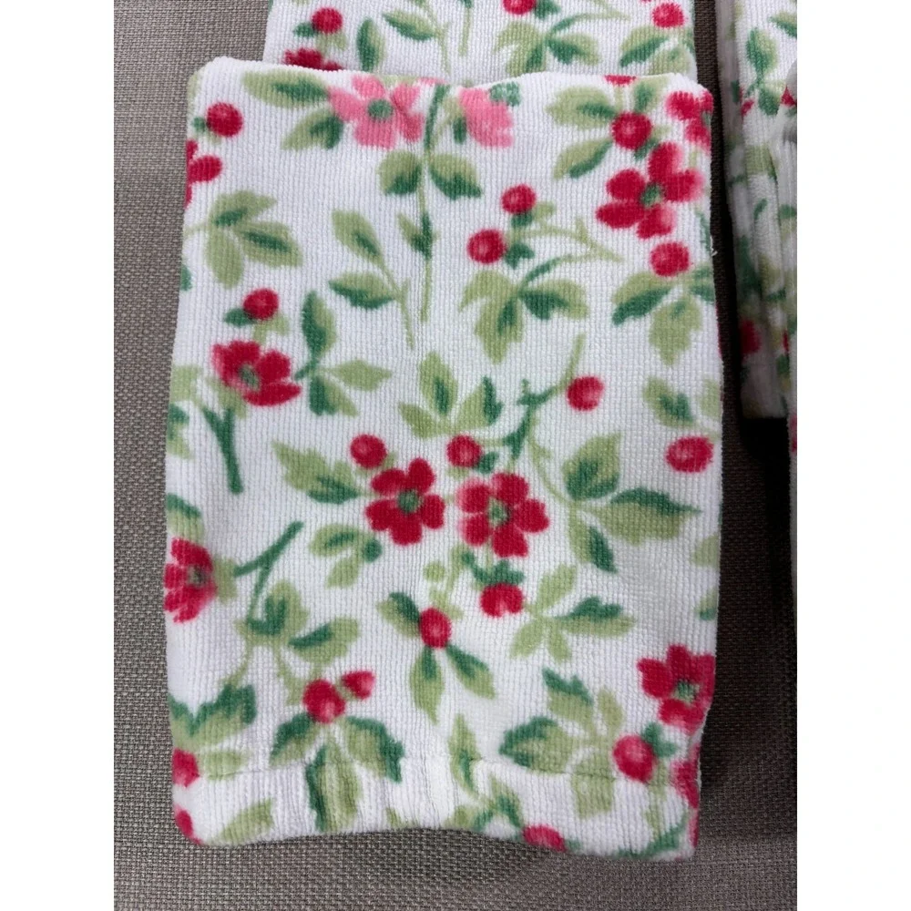 Laura Ashley  TIERNEY BERRY Floral Fingertip Towels Set of 4 RARE FIND